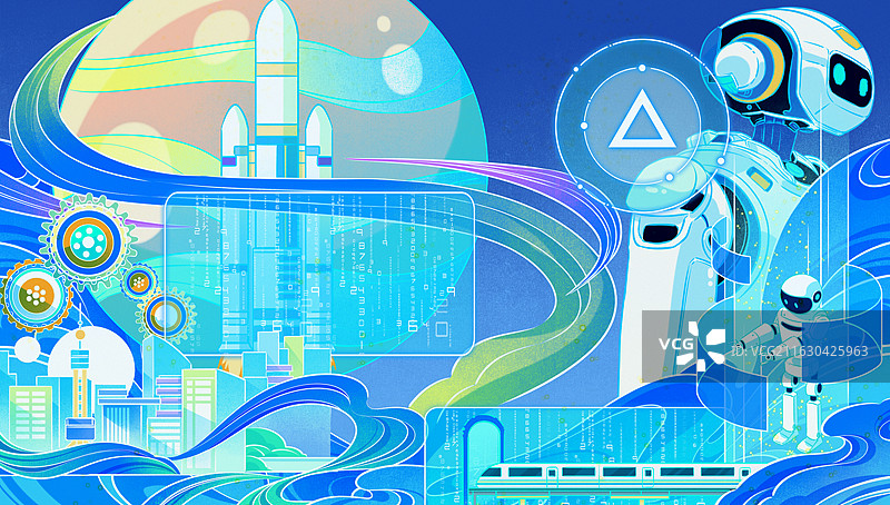 探索元宇宙与人工智能科技新纪元图片素材