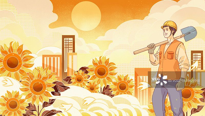 致敬各行各业的建设者与奋斗者图片素材