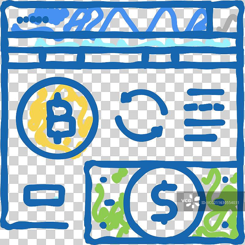 众筹ICO图标涂鸦图片素材