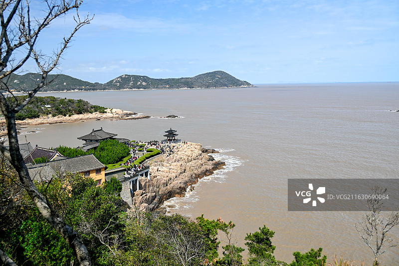 普陀山百步沙滨海浴场图片素材