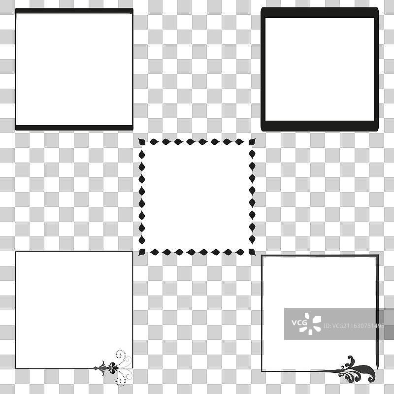 锐角框架几何轮廓图标之锯齿形图片素材