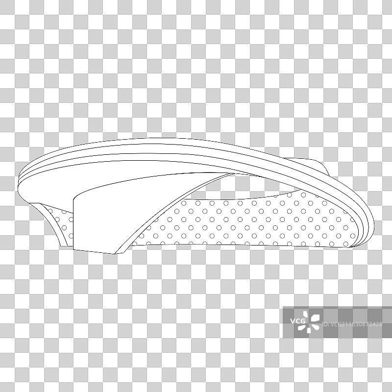 扁平风线描福建省泉州地标建筑泉州大剧院插画免抠元素图片素材
