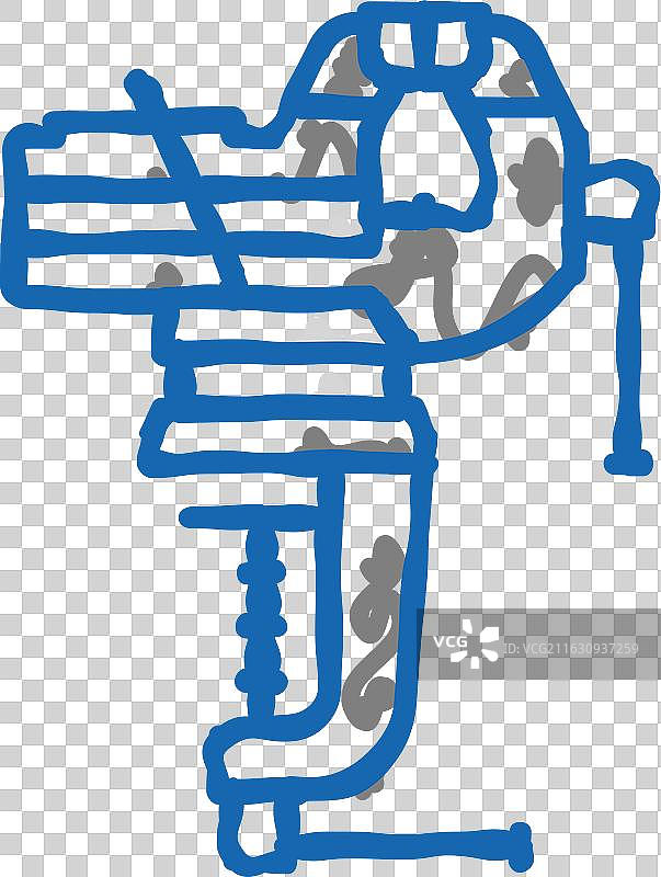 组合手钳图标涂鸦图片素材