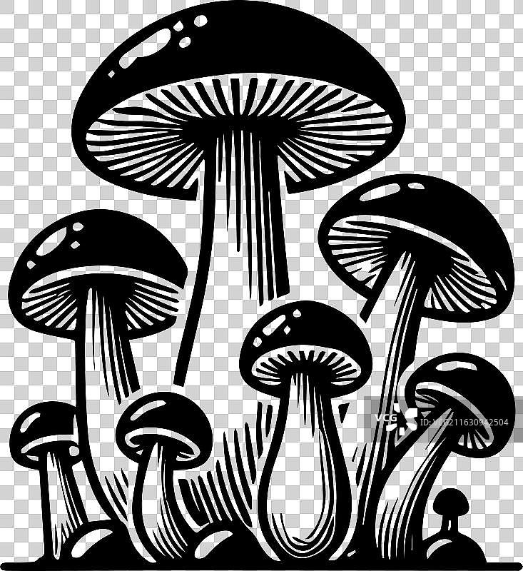简单的蘑菇图标设计图片素材