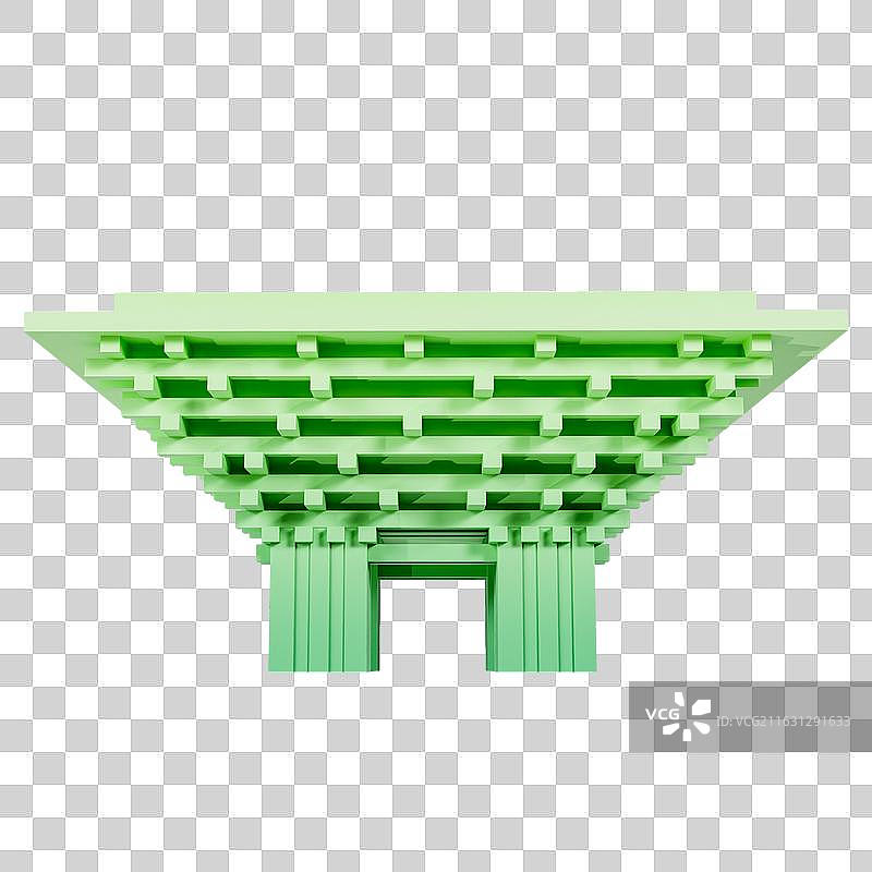 3D立体上海地标建筑世博会中国馆城市元素图片素材
