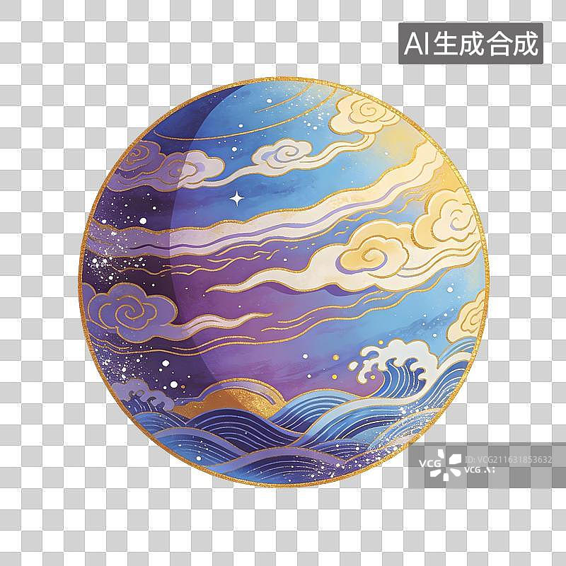 【AI数字艺术】海王星插画图片素材