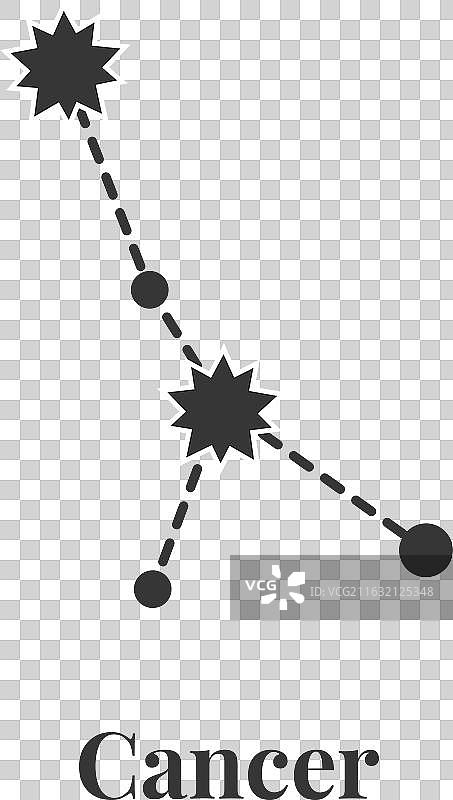 极简风格的图形，包含星星和虚线图片素材