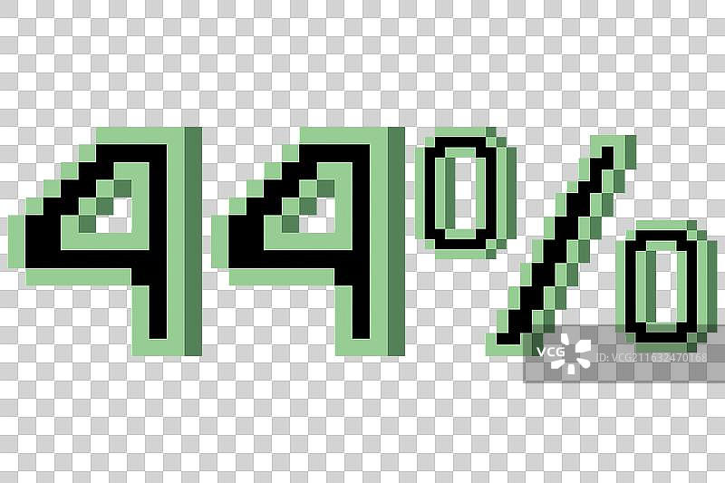 像素艺术3D的44%图片素材
