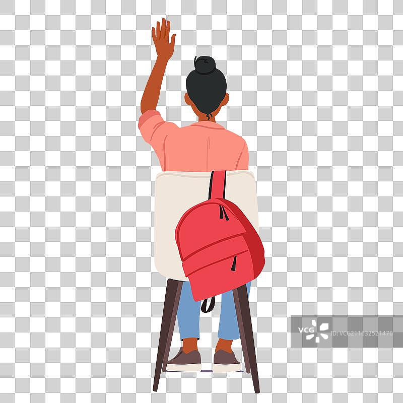 女学生卡通人物有了答案图片素材