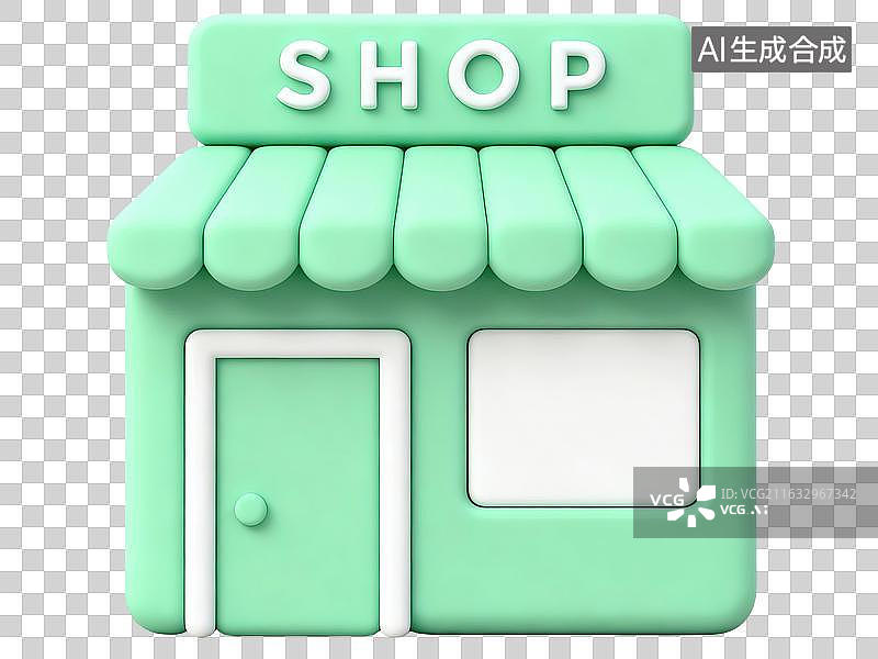 【AI数字艺术】卡通风格商店门面设计图片素材