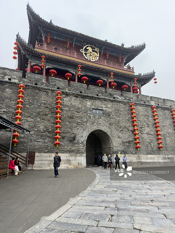 荆州古城宾阳楼图片素材