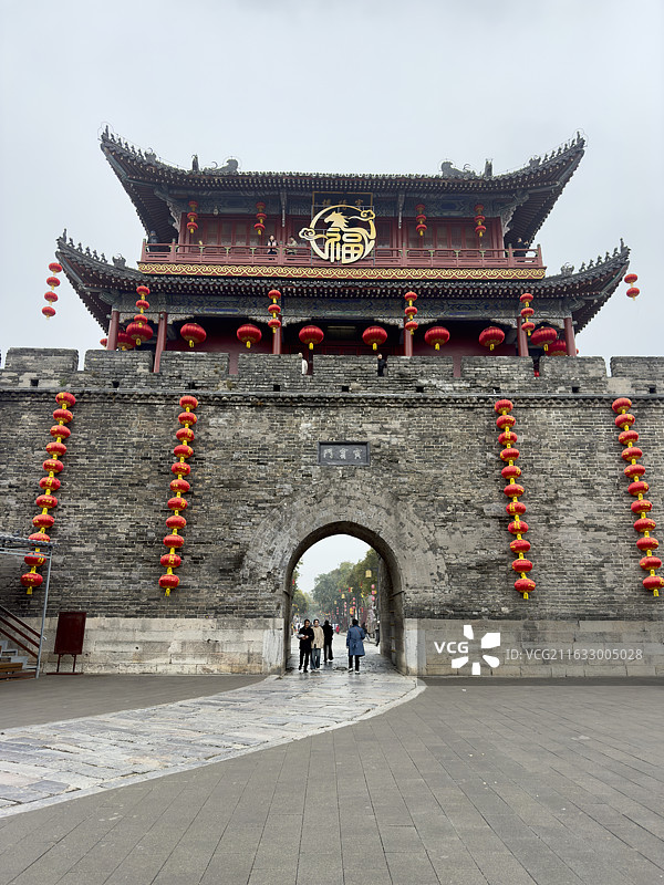 荆州古城宾阳楼图片素材
