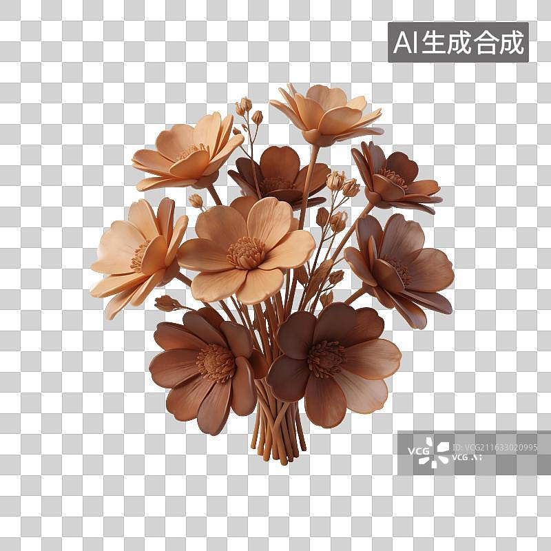 【AI数字艺术】干花花束插画图片素材