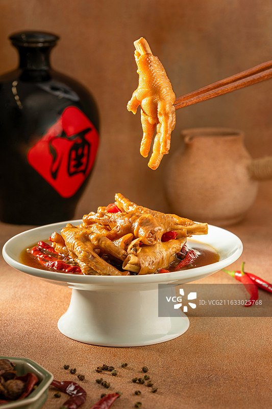 卤鸡爪、麻辣、卤味、下酒菜、凤爪图片素材