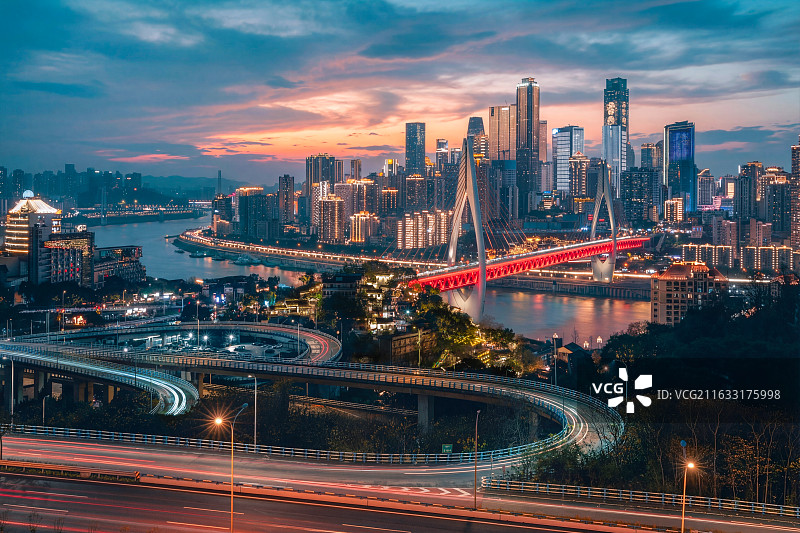 重庆渝中区夜景图片素材