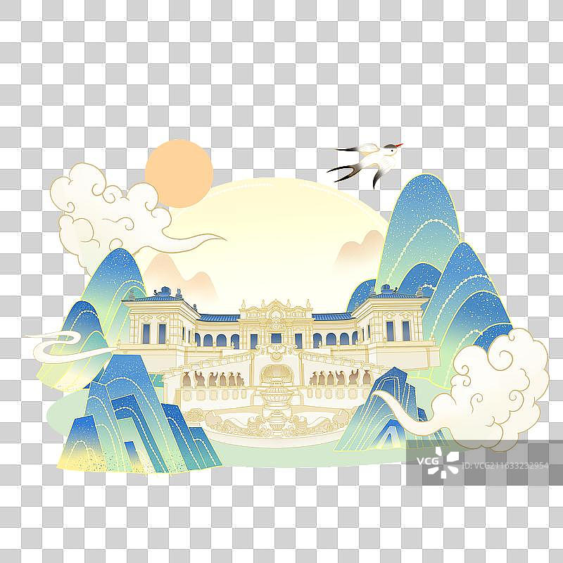 珠海建筑圆明新园图片素材