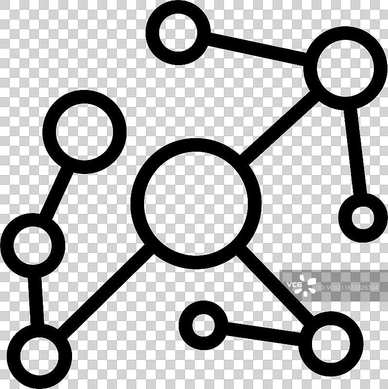 知识图谱线性图标设计图片素材