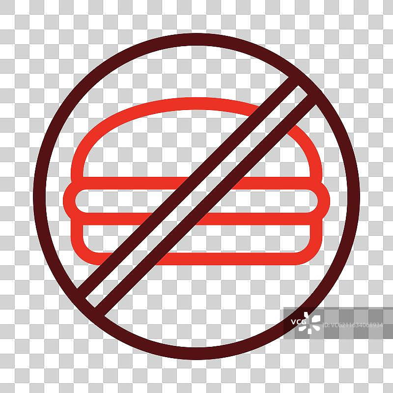 个人使用的无食物粗线双色图标图片素材