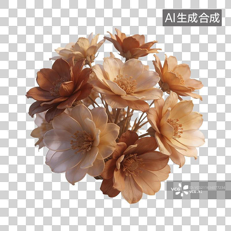 【AI数字艺术】干花花束插画图片素材