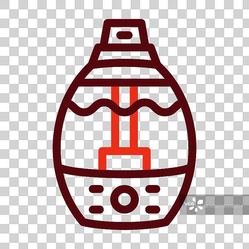 加湿器 粗线条双色图标图片素材