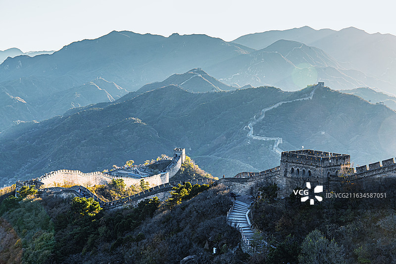 八达岭长城的秋天图片素材