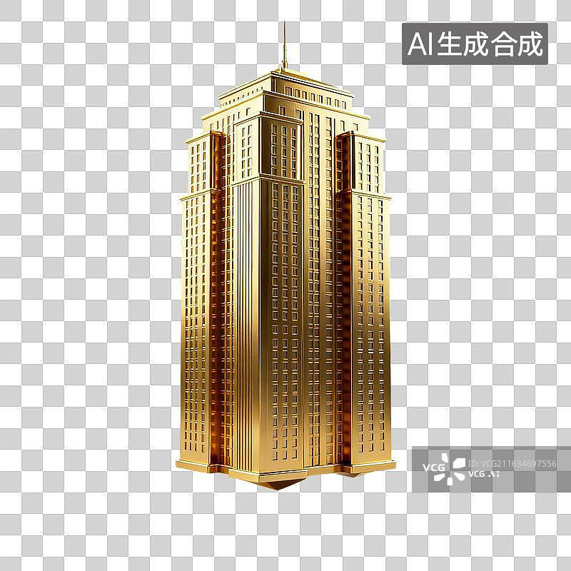 【AI数字艺术】3D渲染，现代城市高楼，城市建筑，写字楼，办公楼，免抠元素图片素材