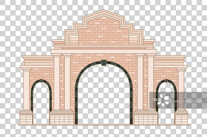 国风福建厦门印象城市地标建筑厦门大学矢量插画图片素材