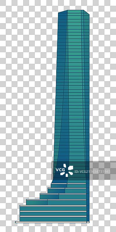 国风福建厦门印象城市地标建筑杏林湾商务营运中心矢量插画图片素材