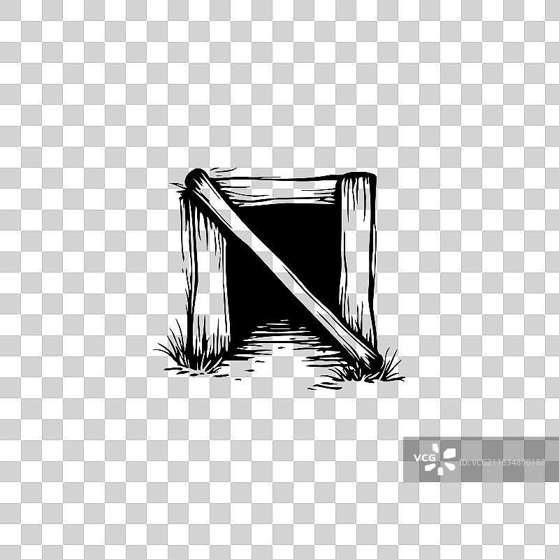 木制入口或大门的描绘图片素材