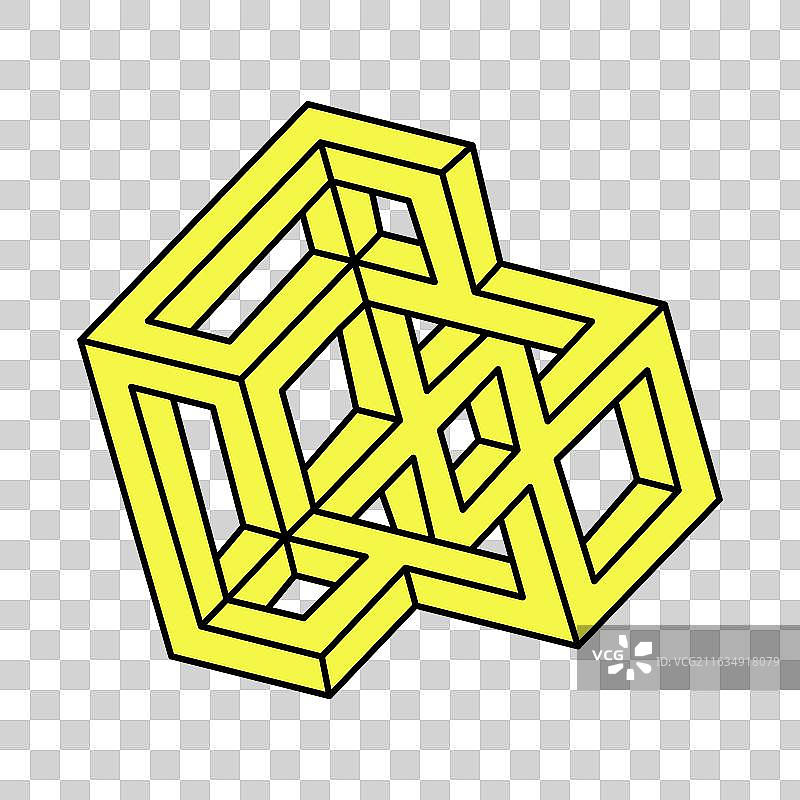 不可能的视觉错觉形状 视觉艺术图片素材