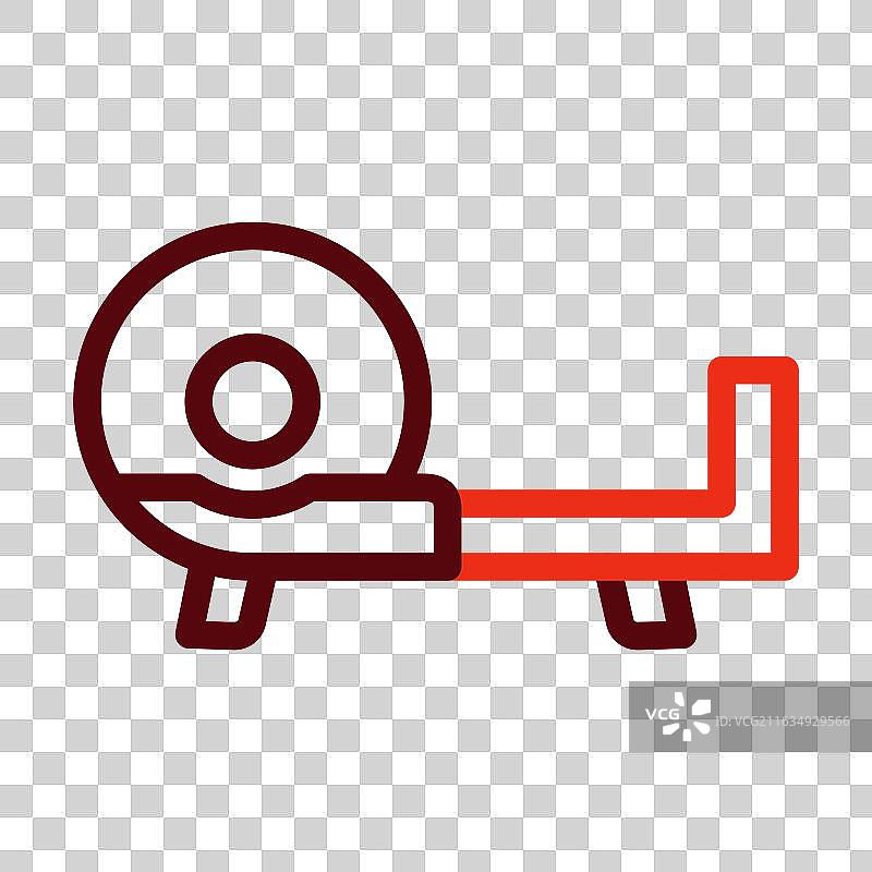 切肉机粗线条双色图标图片素材