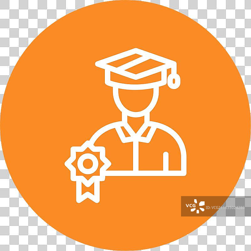 学徒制线条圆形风格图标设计图片素材