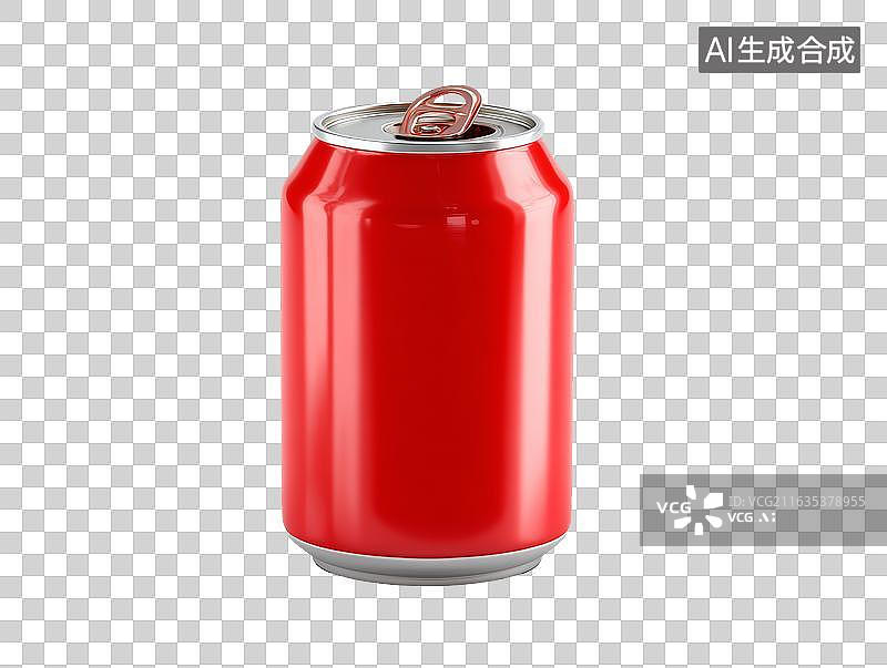 【AI数字艺术】红色易拉罐特写图片素材