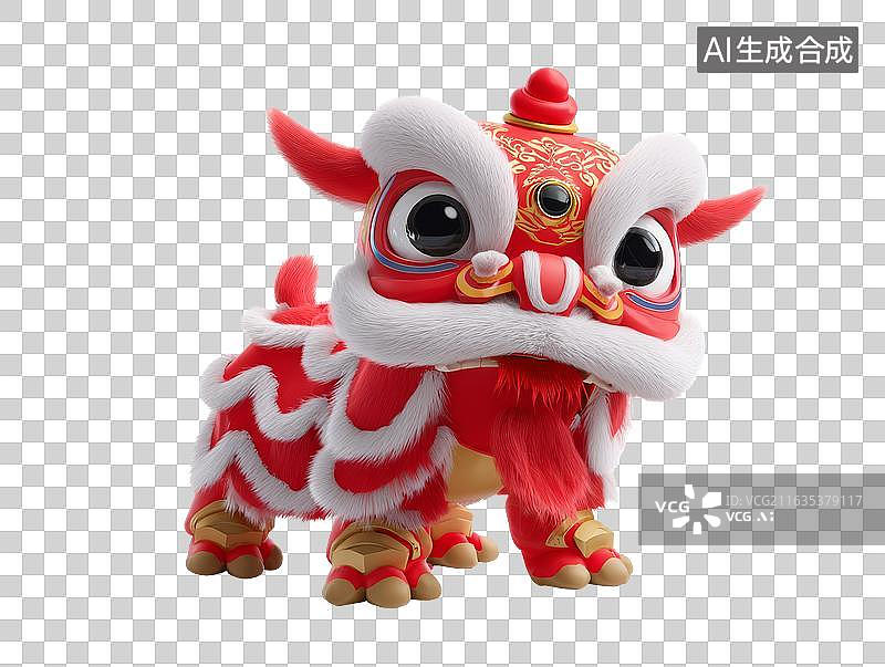 【AI数字艺术】可爱舞狮玩偶图片素材