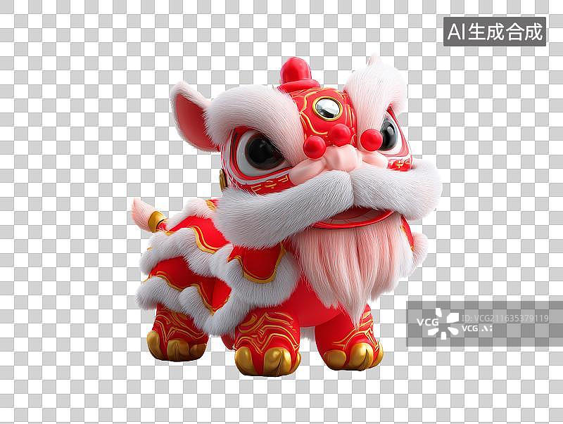 【AI数字艺术】可爱舞狮玩偶图片素材