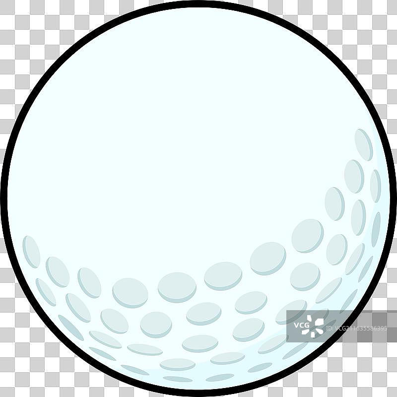 带凹痕的 GOLF 球剪影图片素材