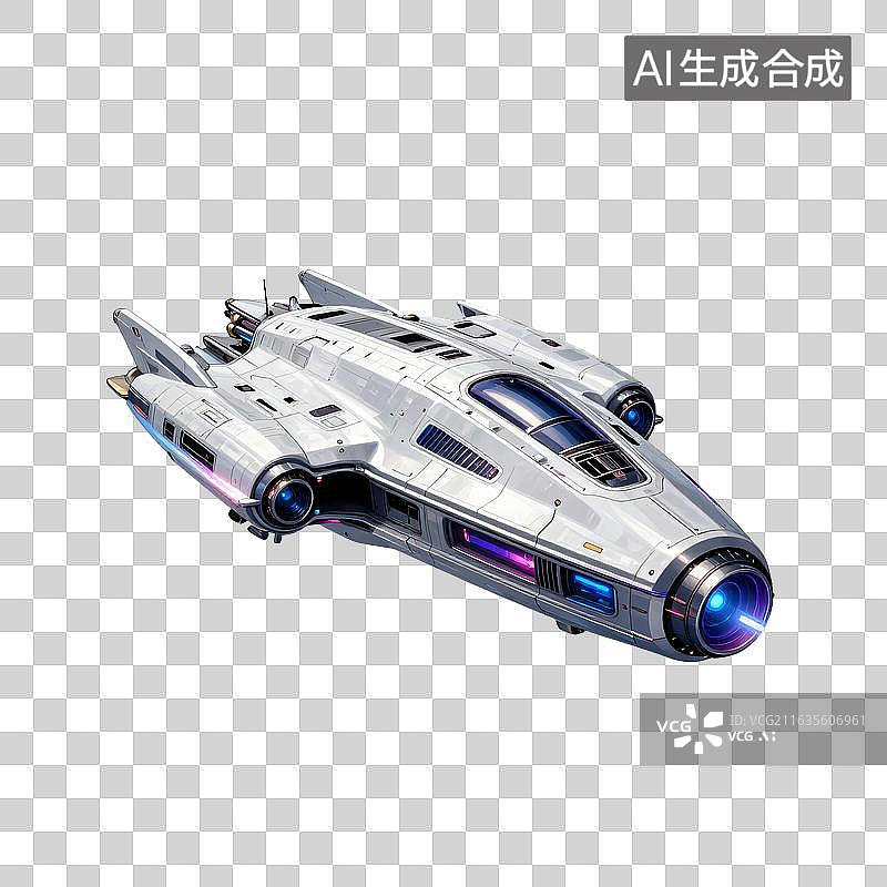 【AI数字艺术】星际探险的未来飞船图片素材