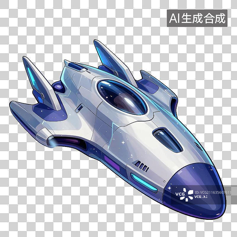 【AI数字艺术】星际航行的未来飞船图片素材