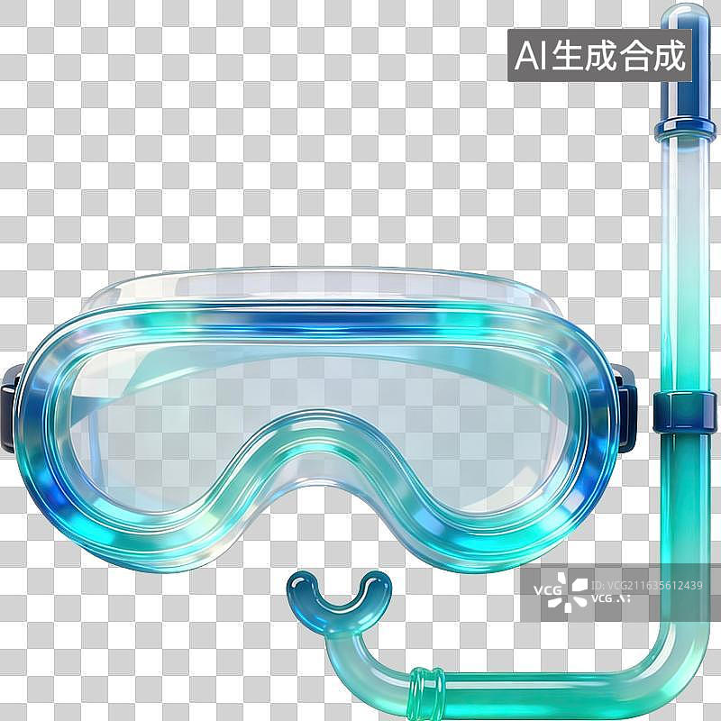 【AI数字艺术】潜水镜与呼吸管的清晰展示图片素材