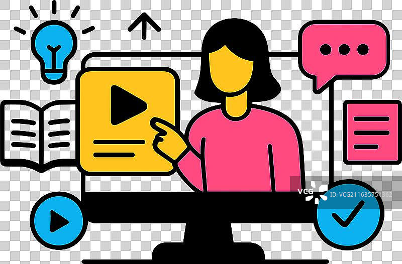 一位女性正在参与图片素材