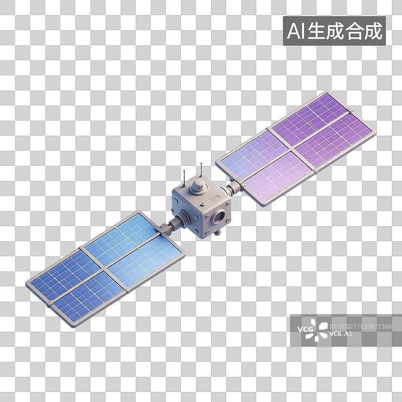 【AI数字艺术】卫星插画图片素材