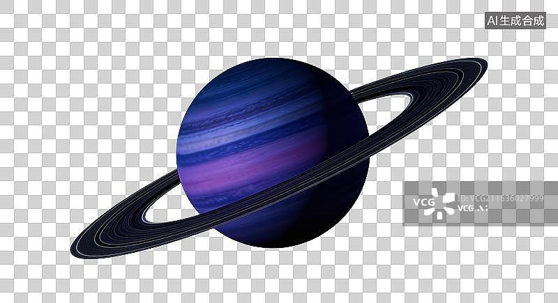 【AI数字艺术】带环紫色条纹类土星行星图片素材