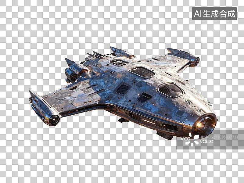 【AI数字艺术】星际探险：未来飞船穿越星云图片素材