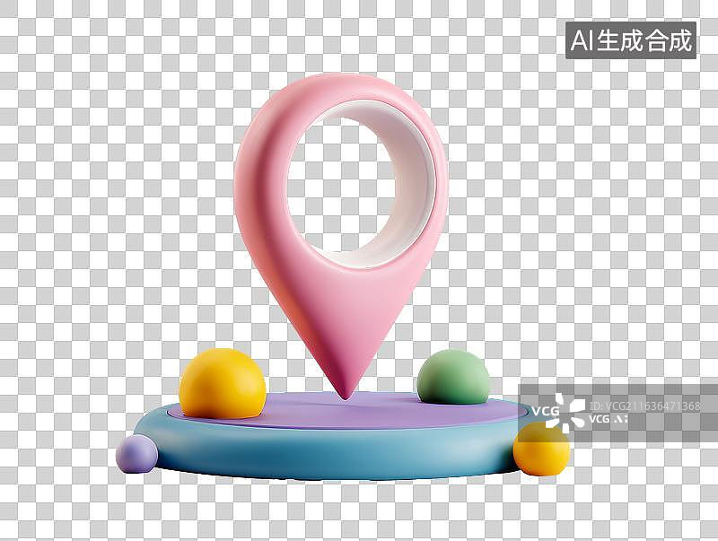 【AI数字艺术】彩色定位图标图片素材