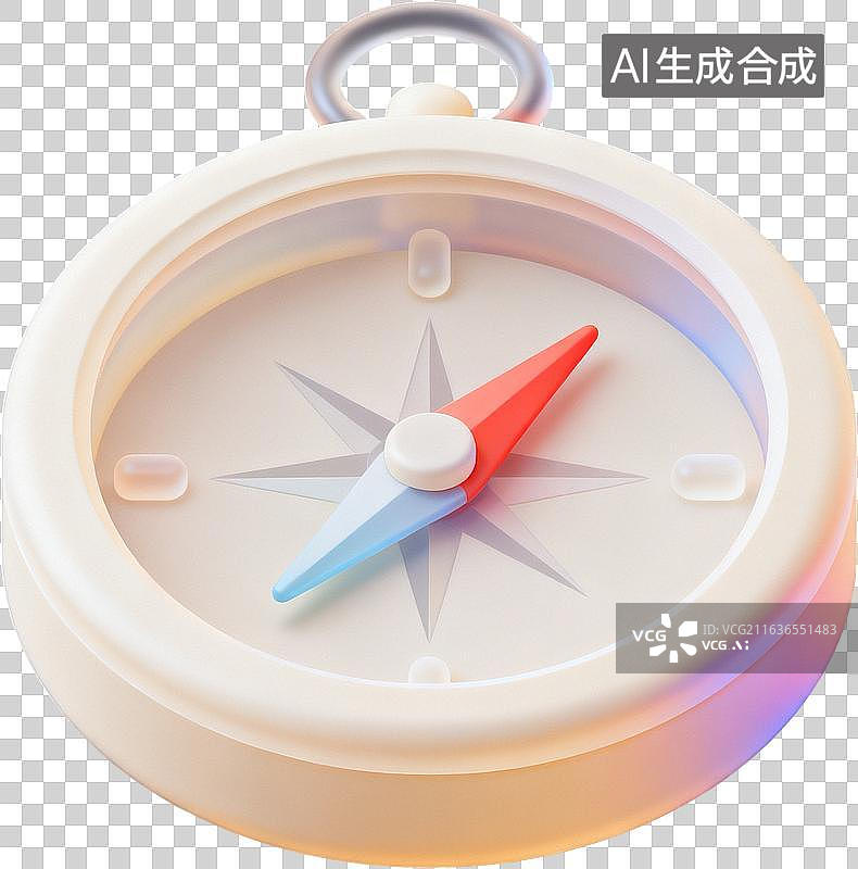 【AI数字艺术】3D指南针图标图片素材