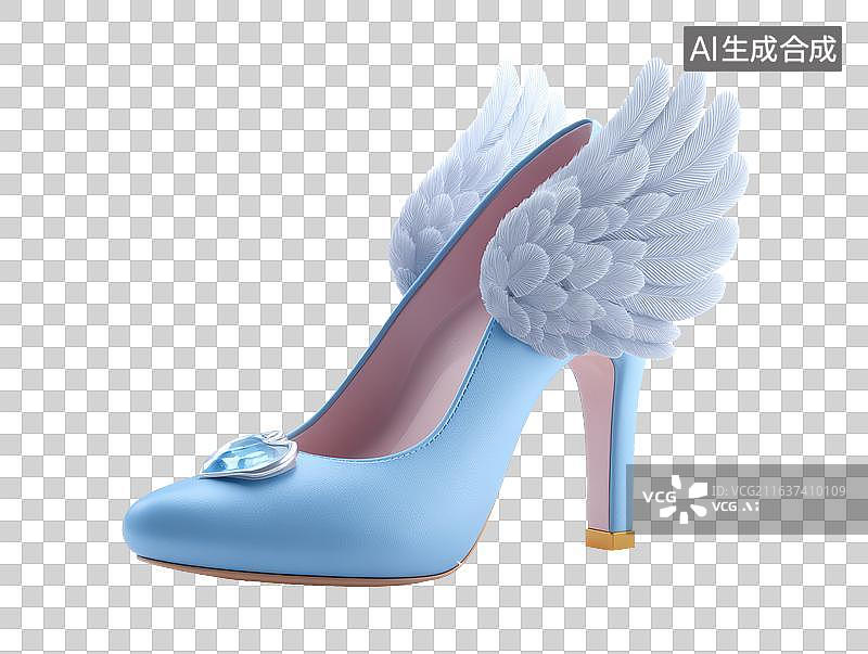 【AI数字艺术】长翅膀的高跟鞋图片素材