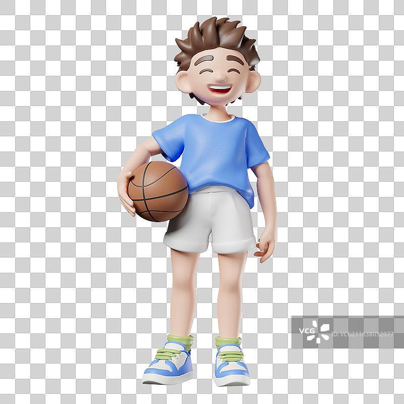 3D打篮球的男孩图片素材