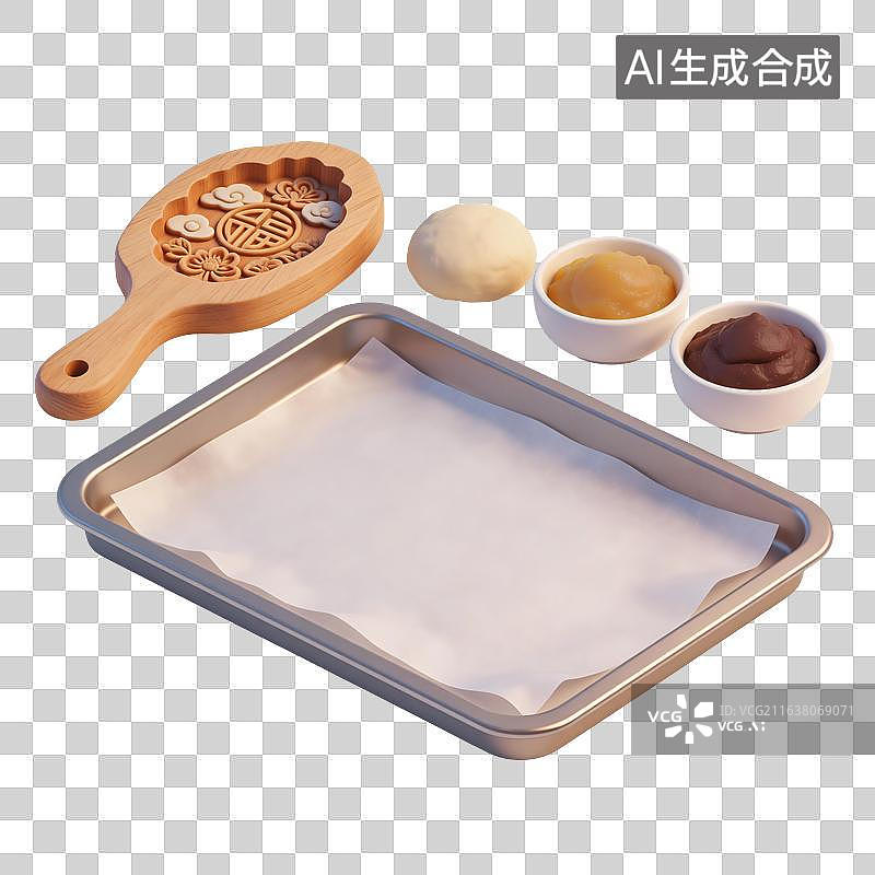 【AI数字艺术】中秋节手工制作月饼插画图片素材