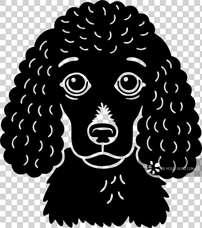 贵宾犬剪影图片素材