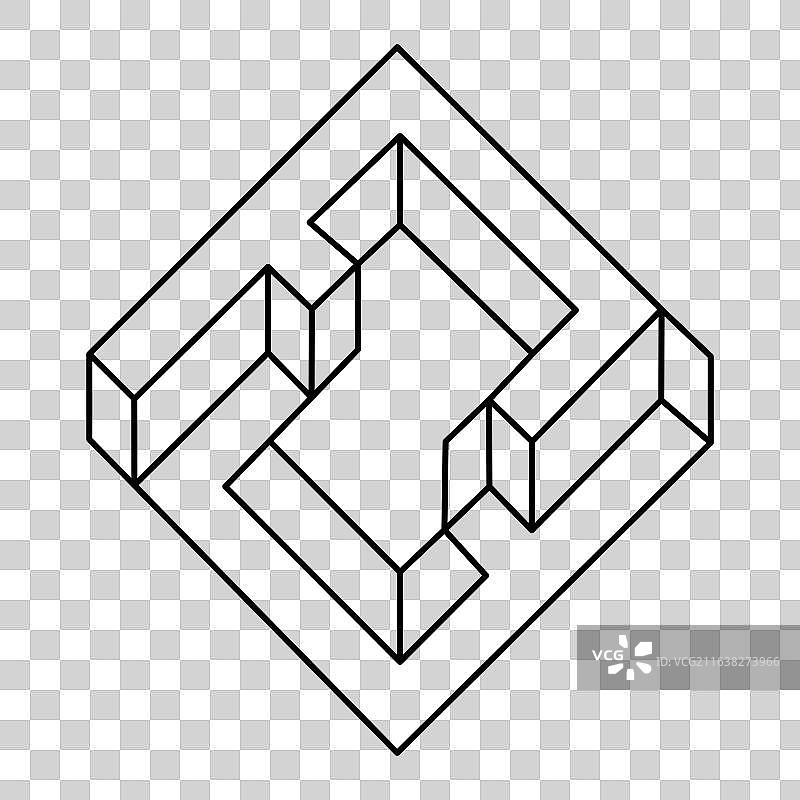 光学错觉 六边形 虚幻的几何图形图片素材